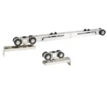 Modern Apartment Sliding Door Hardware with Soft Close Concealed Track Nickel Finish 150kg Capacity Premium Materials - Image 2